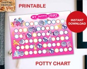 My Little Pony Printable Potty Training Chart, High Res JPG Files, Instant Download, Ready to Print