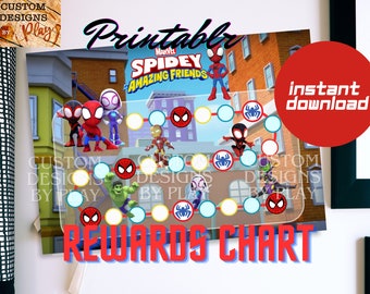 Spidey Printable Potty Training Chart, Spidey Printable Reward Chart