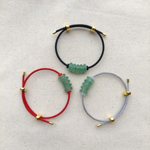 5 Wheel Green Strawberry Quartz Beads Bracelet, Green Strawberry Quartz Bracelet, Green Strawberry Bracelet Beads, Lucky Gift