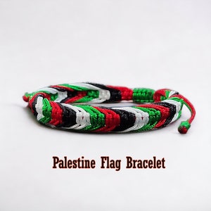 Palestine Bracelet, Palestine Flag Bracelet, Palestine Colored Bracelet, Palestine Pride Bracelet, Amulet Bracelet, Patriotic Bracelet