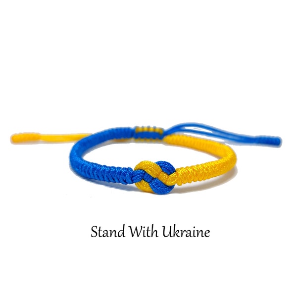 Stand Avec Bracelet Ukraine, Bracelet Ukraine, Bracelet Bleu et Jaune, Bracelet Drapeau Ukraine, Bracelet Ukrainien, Bracelet Drapeau Ukrainien