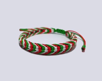 Uloveido Braccialetto Triplo Giro In Agata Rossa E Verde - Con Ciondolo Babbo Natale, Elastico, Regalo Di Natale Per Donna - 2
