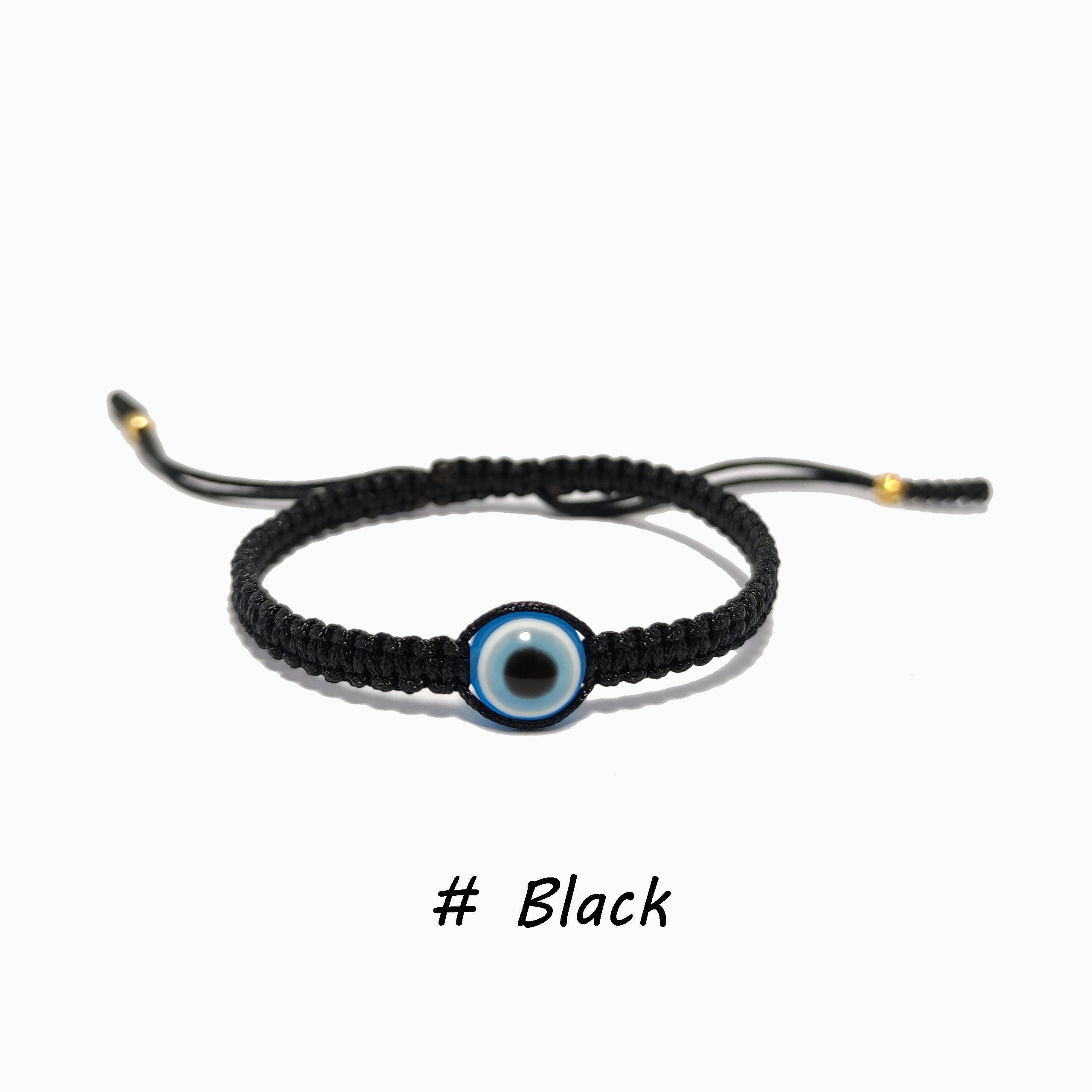 Black String Evil Eye Bracelet,Men’s Women’s Evil Eye Bracelet,Blue Eye,Red String Bracelet,Protection Bracelet,Waterproof,Pulsera Hilo Rojo