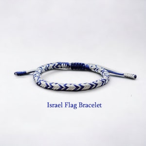 Israel Flag Bracelet, Israel Jewelry, Israel Luck Bracelet, Israel Bracelet, Amulet Bracelet