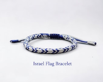 Israel Flag Bracelet, Israel Jewelry, Israel Luck Bracelet, Israel Bracelet, Amulet Bracelet