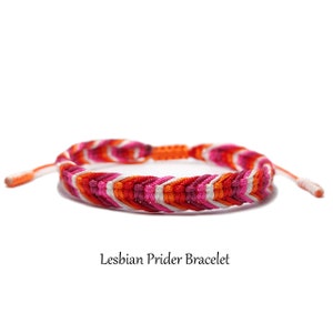 Lesbian Bracelet, Lesbian Pride Bracelet, Lesbian Colored Bracelet, Lesbian Bracelet Gift, Lesbian Gifts, Pride Month, Pride Bracelet