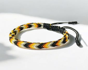 Pulsera del Orgullo Gay Hecha a Mano, Pulsera de Colores con Osos Gay, Pulsera Trenzada con Osos Gay, Pulsera con la Bandera del Oso