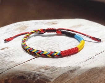 Tibetaans boeddhistische armband, boeddhistische geluksknopen touwarmband, boeddhistische armband, geluksarmband, armband voor koppels, cadeau herenarmband
