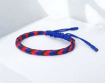 Polyamoröst Pride-armband med handgjord tråd, polyamoröst Pride-fotlänk, Pride-armband, polyamoröst armband, polyamoröst fotlänk, HBTQ