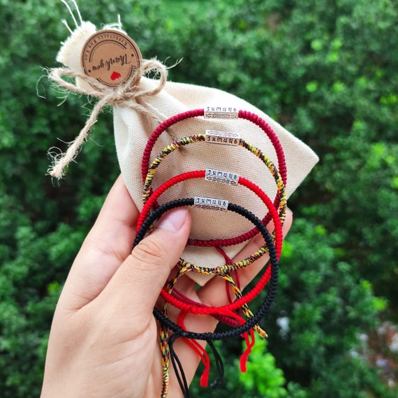 Tibetan Buddhist Handmade Lucky Rope Knots Bracelet, Braided