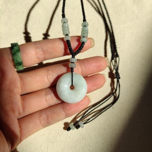Collar Feng Shui de Jadeíta, el collar atrae la fortuna Promover la riqueza y la prosperidad Aumentar la riqueza Collar de la fortuna