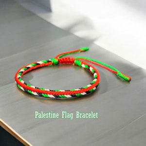 Palestine Flag Bracelet, Palestine Bracelet, Palestine Colored Bracelet, Palestine Pride Bracelet, Amulet Bracelet, Patriotic Bracelet