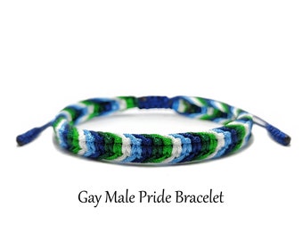 Gay Male Pride Bracelet, Gay Male Bracelet, Gay Male Colored Bracelet, Gay Male Bracelet Gift, Gay Male Gifts, Pride Month, Pride Bracelet