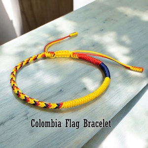 Colombia Flag Bracelet, Colombia Colored Bracelet, Colombia Pride Bracelet, Patriotic Bracelet, Colombia Bracelet Gift, Patriotic Gift