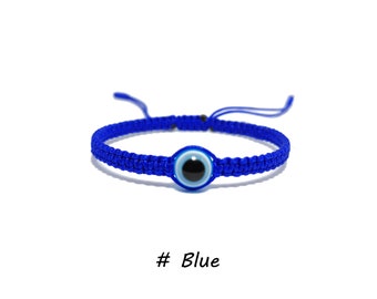 Blue String Evil Eye Bracelet,Men’s Women’s Evil Eye Bracelet,Blue Eye,Red String Bracelet,Protection Bracelet,Waterproof,Pulsera Hilo Rojo