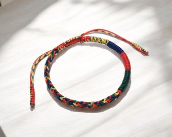 Tibetan Buddhist Knot Bracelets, Lucky Braided bracelets, Kabbalah bracelets, Summer Boho Style Jewelry