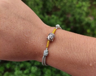 Buddha Amulet Bracelet, Tibetan Lucky Bracelet, Multi Colored Braided Bracelet, Yoga Bracelet, Meditation Bracelet, Prayer Bracelet
