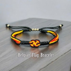 Belgian Pride Bracelet, Belgian Colored Bracelet, Patriotic Bracelet, Belgian Bracelet Gift, Patriotic Bracelet Gift, Belgian Flag Bracelet