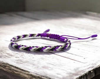 Asexual Pride Bracelet, Demisexual Bracelet, Asexual Colored Bracelet, Asexual Bracelet Gift, Asexual Gifts, Pride Month, Pride Bracelet
