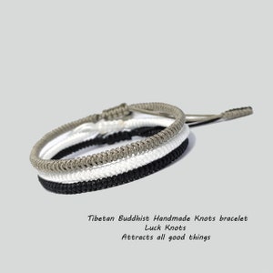 Weiß - Schwarzes Armband Herren, Armband aus schwarzer Kordel, Geschenk für Ihn, Kordelarmband, Herrenarmband, Geburtstagsgeschenk für Ihn, Armbänder Herren