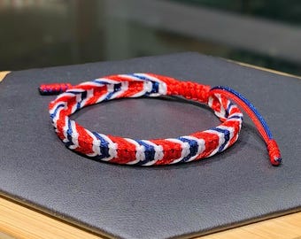 Norway Football Rope Bracelet, Norway Pride Flag Bracelet, Norway