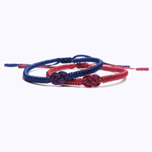 Tibetan Buddhist Handmade Lucky Rope Knots Bracelet, infinite, Mens Womens Bracelet, yoga meditation prayer bracelet, braided bracelet