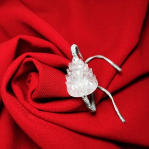 Nine-Tailed Fox Quartz Bracelet, Quartz Fox Bracelet, Fox Gift, White Quartz Bracelet, Burmese Gemstones, Carved Jewelry, Chinese Mythology