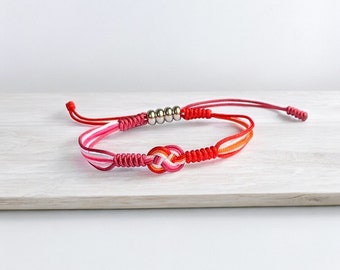 Pulsera del Orgullo Lésbico, Pulsera de Colores Lésbica, Pulsera Lésbica, Regalo de Pulsera Lésbica, Regalos Lésbicos, Pulsera del Orgullo Infinito