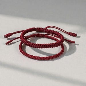 Handmade Tibetan Buddhist Bracelet, Knots Lucky Rope Bracelet, Buddhist Meditation Bracelet, Buddhist Braid Bracelet, Red String Bracelet