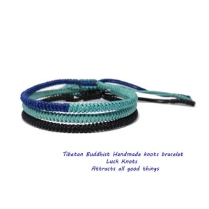 Herren Damen Armband, geflochtenes Armband, Lucky tibetisch-buddhistischen handgemachte Lucky Rope Knots Armband, Geschenk Yoga Meditation Gebetsarmband