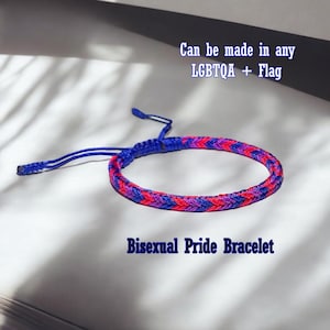 Bisexual Pride Bracelet, Bisexual Pride Anklet, LGBT LGBTQ Bracelet, Bi Pride Flag, Bisexual Bracelet, Pride Month, Bisexual Gift