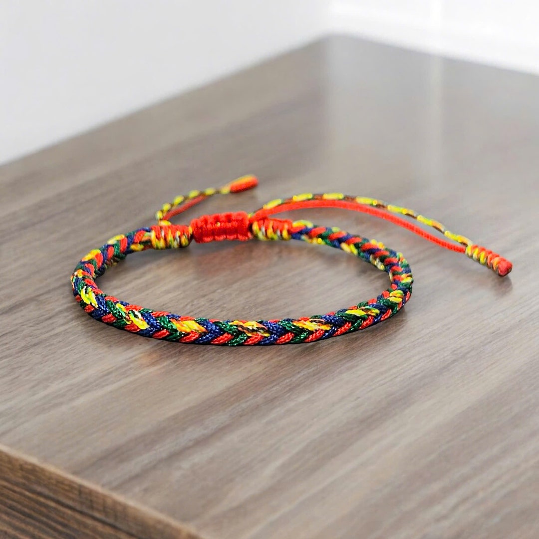 Tibetan Buddhist Bracelet, Buddhist Lucky Knots Rope
