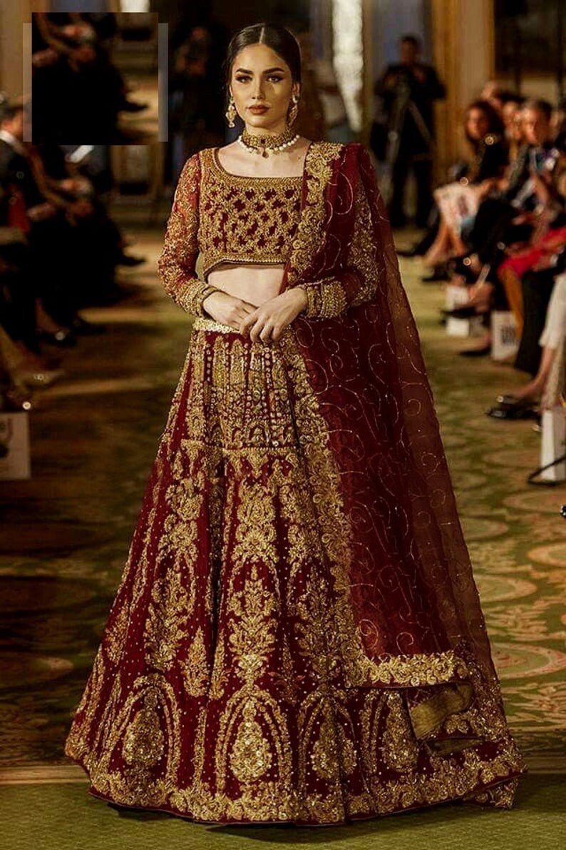Designer lehenga choli for women party wear Bollywood lengha sari,Indian wedding wear embroidered custom stitched lehenga with dupatta