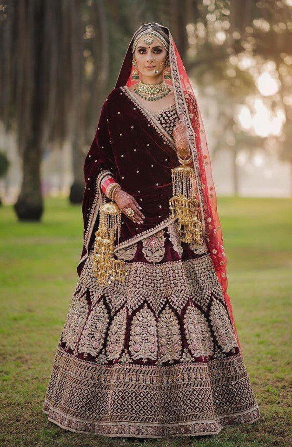 Designer lehenga choli for women party wear Bollywood lengha image 1