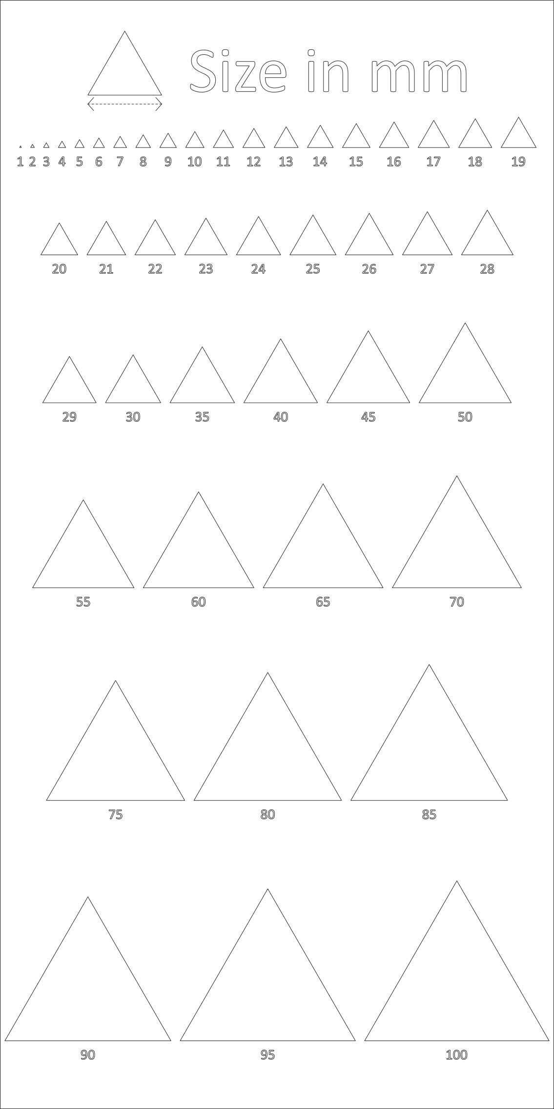 Triangle Outline Shape, Metric Mm, Ai, Dxf, Svg, Digital Download - Etsy