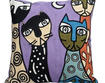 Picasso pillow | Etsy Purple Cat Pillow Cover