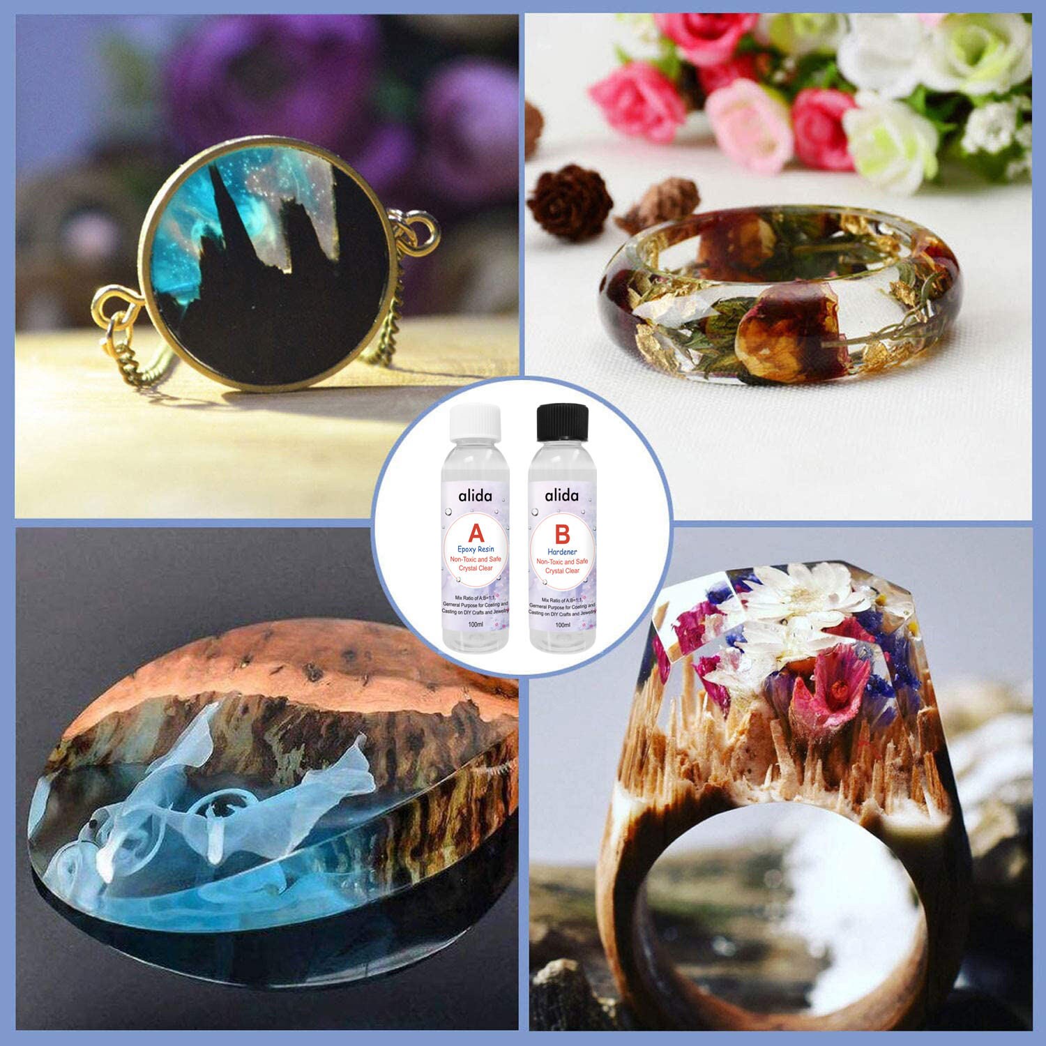 Epoxy Resin Kit Ratio 11 200ml for Casting Coating Jewelry Etsy UK