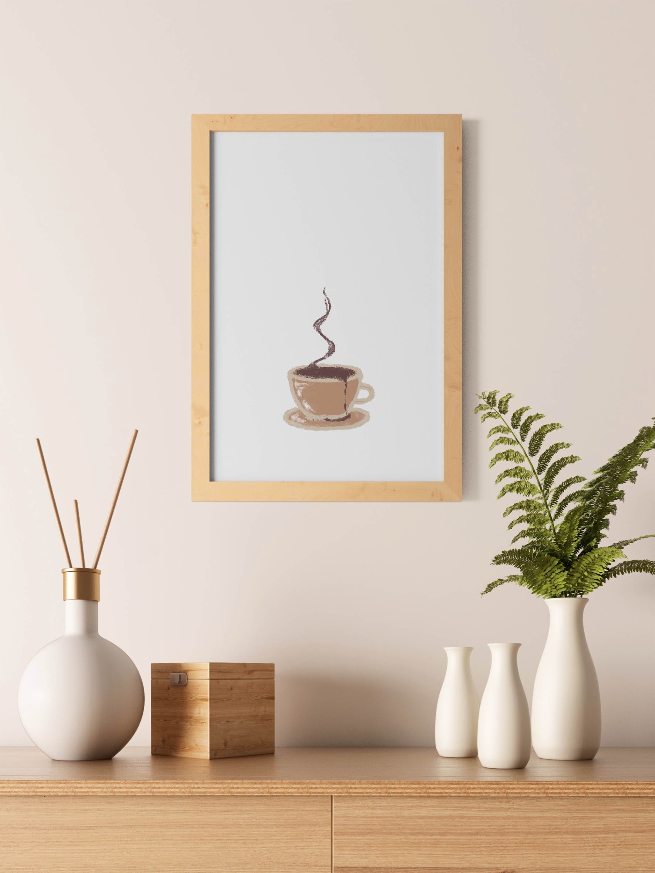 Coffee Wall Decor, Kitchen Wall Art, Coffee Art Print, Neutral Wall Art, Kitchen Wall Decor