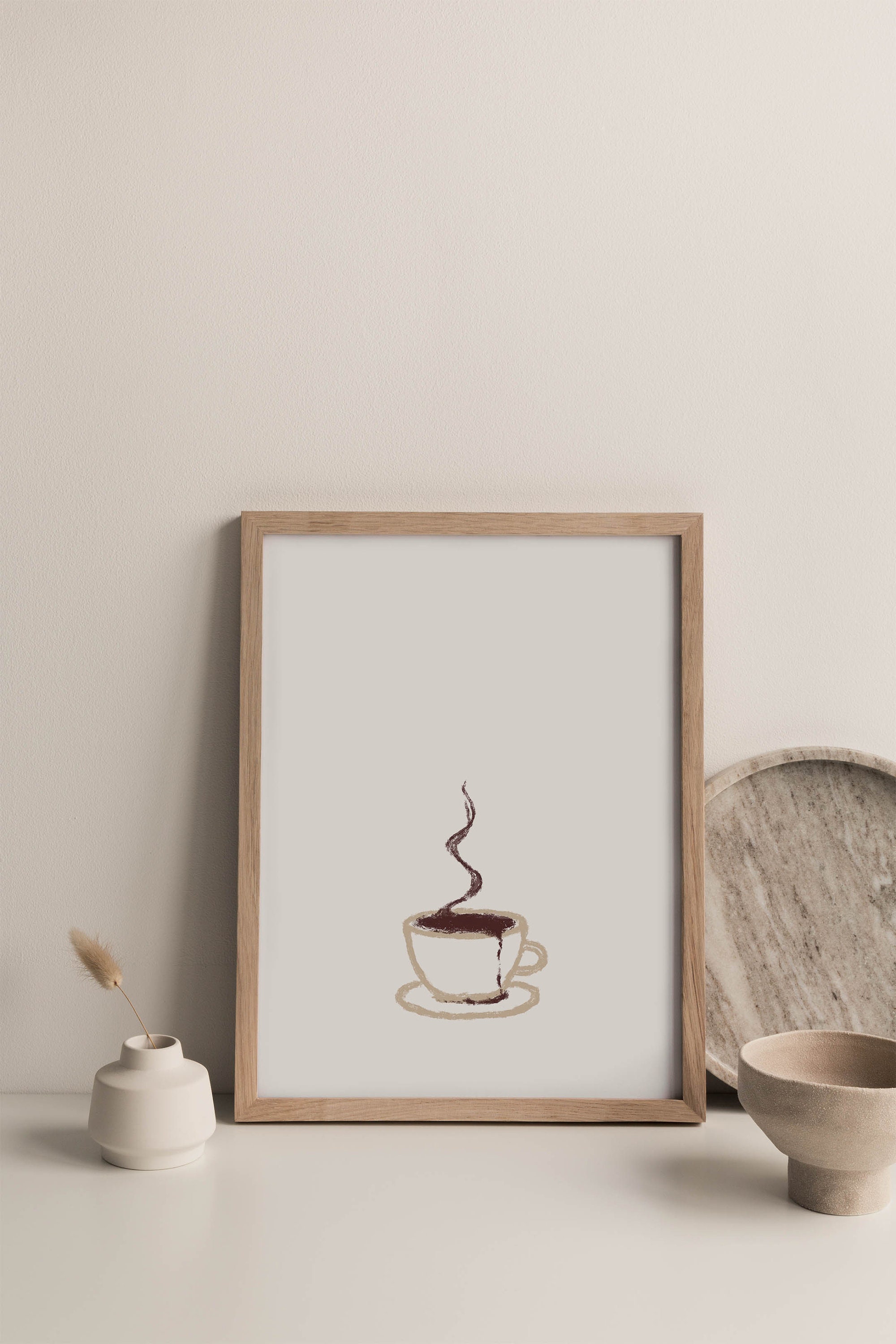 Coffee Wall Decor Kitchen Wall Art Coffee Art Print Neutral Etsy Polska