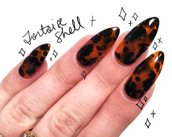 Tortoiseshell Nails Etsy