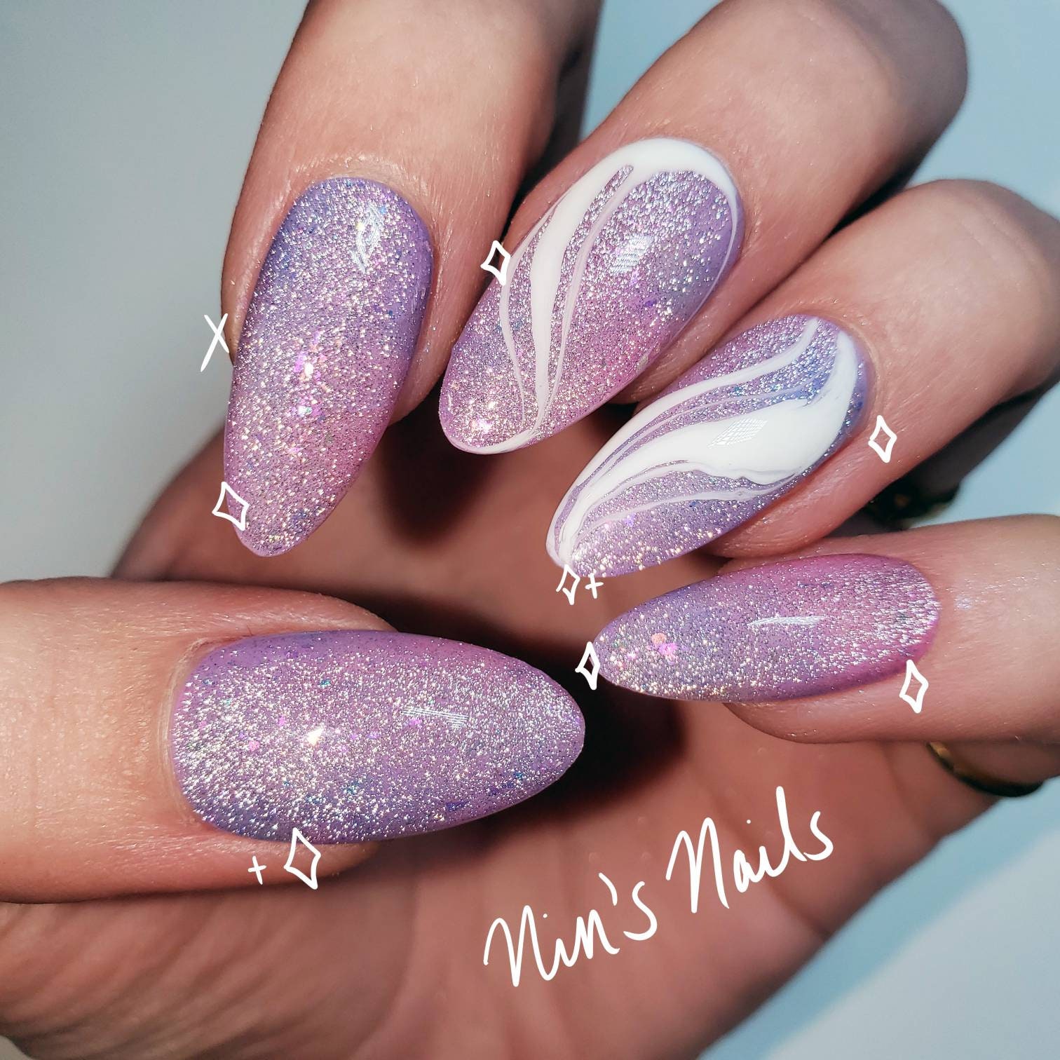 Hand Painted MADE TO ORDER Press On Nails Y2K Galaxy One Etsy