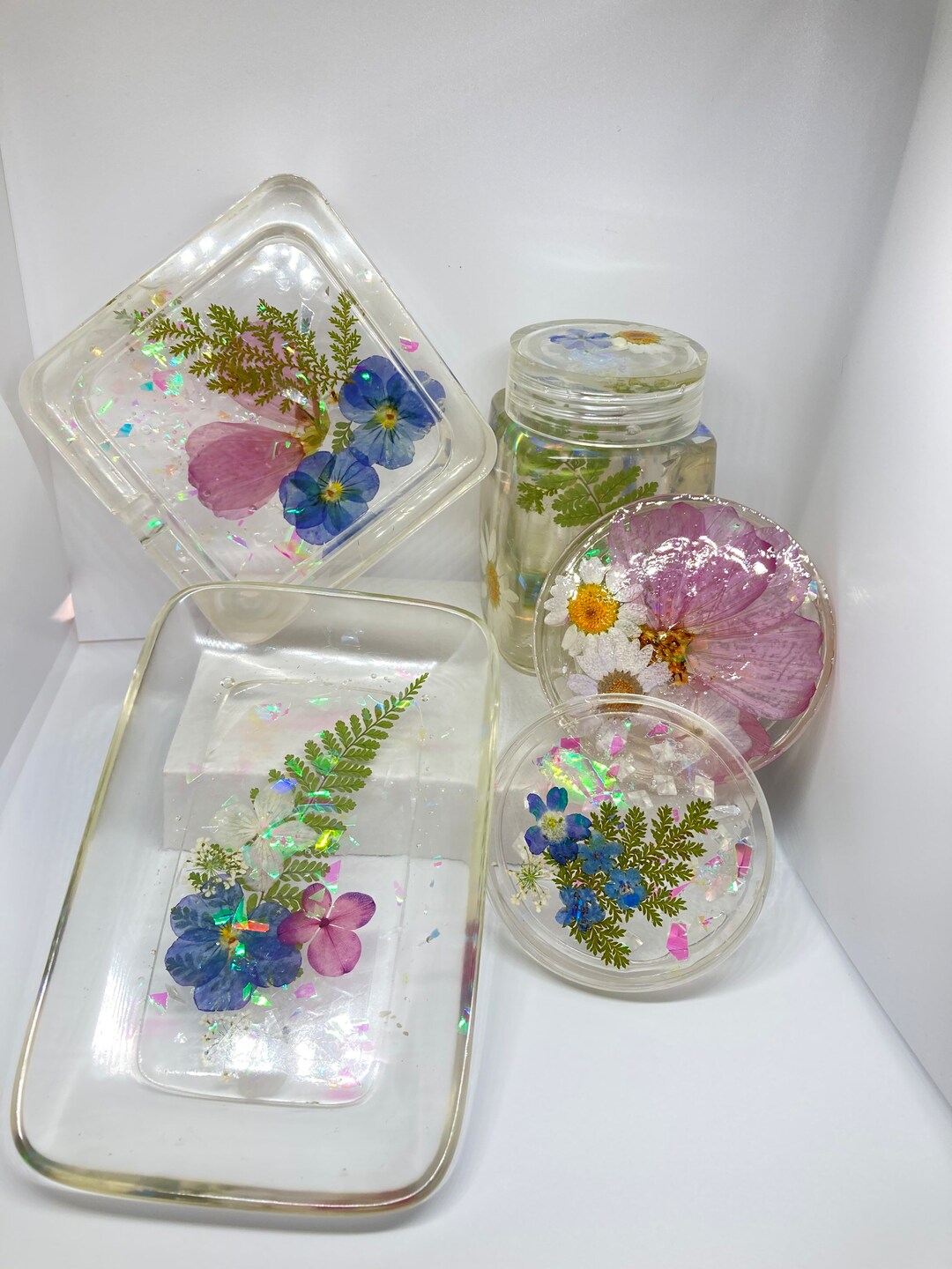 Mini Rolling Tray SET Large Customizable Tray Personalized Vanity Tray