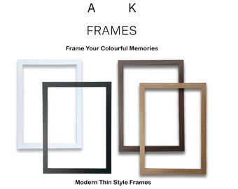 Modern Thin Photo Frame Black White Oak Walnut Picture Frame Poster Frame A2 A3 A4 A5 A6 All Sizes