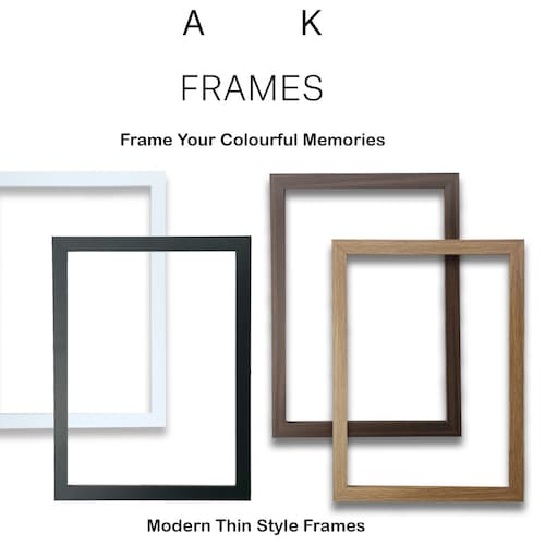 Modern Thin Photo Frame Black White Oak Walnut Picture Frame Etsy