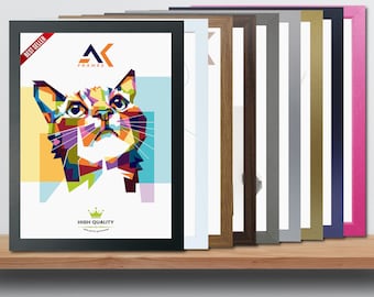 Picture Frames For Art Handmade in UK, Picture Frame for Birthday, Photo Frame for Gift, Black & White Picture Frame Available in all Colour