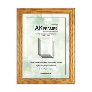 A1 A3 A4 A2 Oak Picture Frame | Walnut Rosewood and Country Pint Picture Frames | Classic Colourful Wall Art Picture Frame Gift for new Mom