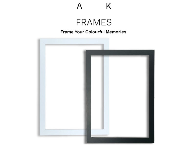 Thin Black and White A2 A3 A4 A5 Photo Frame Picture Frames Poster Frame Hand made in the UK 
