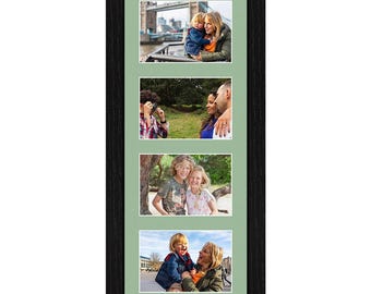 Multi Aperture Picture Photo Frame with Sage Green Mount | Family Collage Photos Frame Gallery Wall Art Frame in Modern Style
