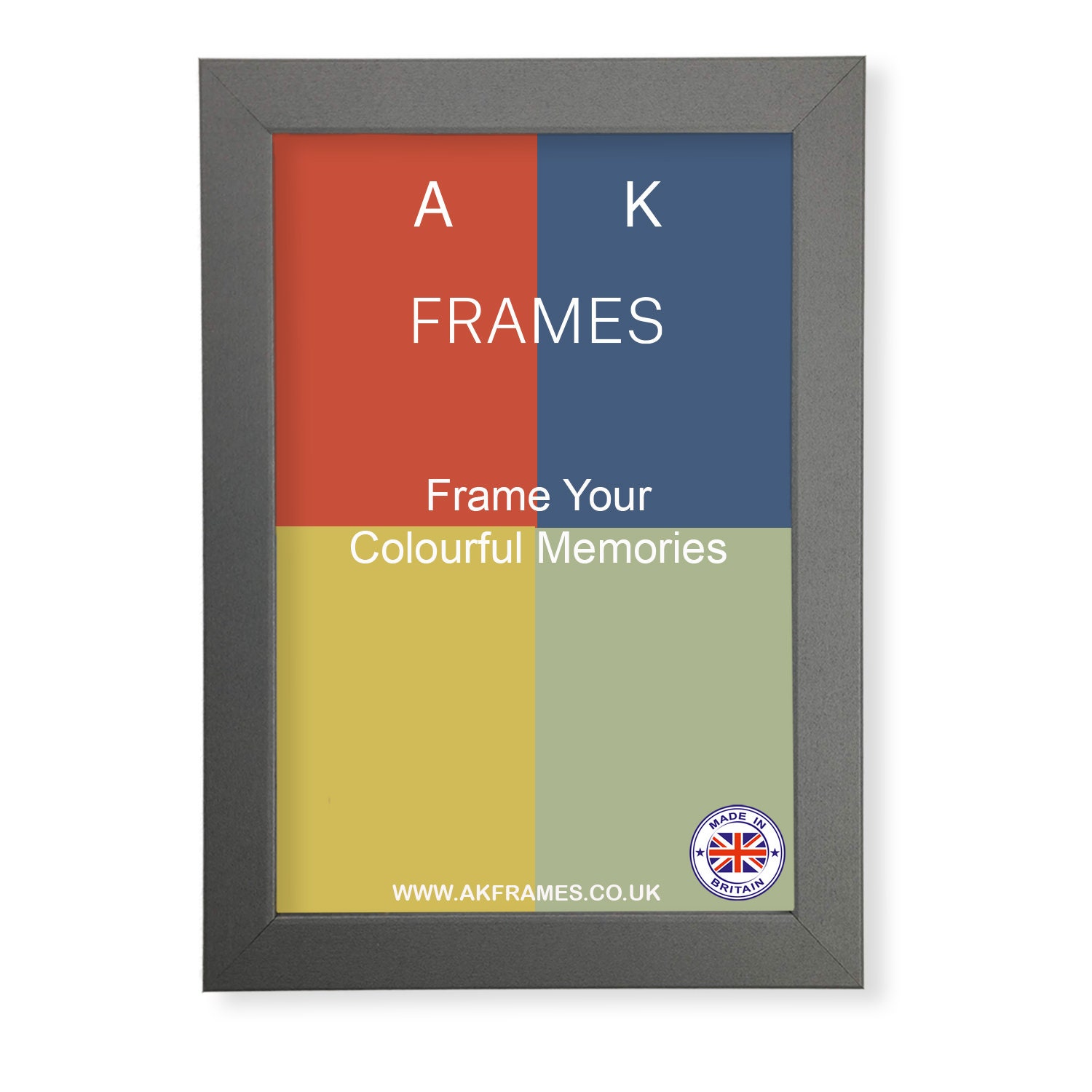 Modern Style Sleek Dark Grey Picture Frame Light Grey Photo Etsy