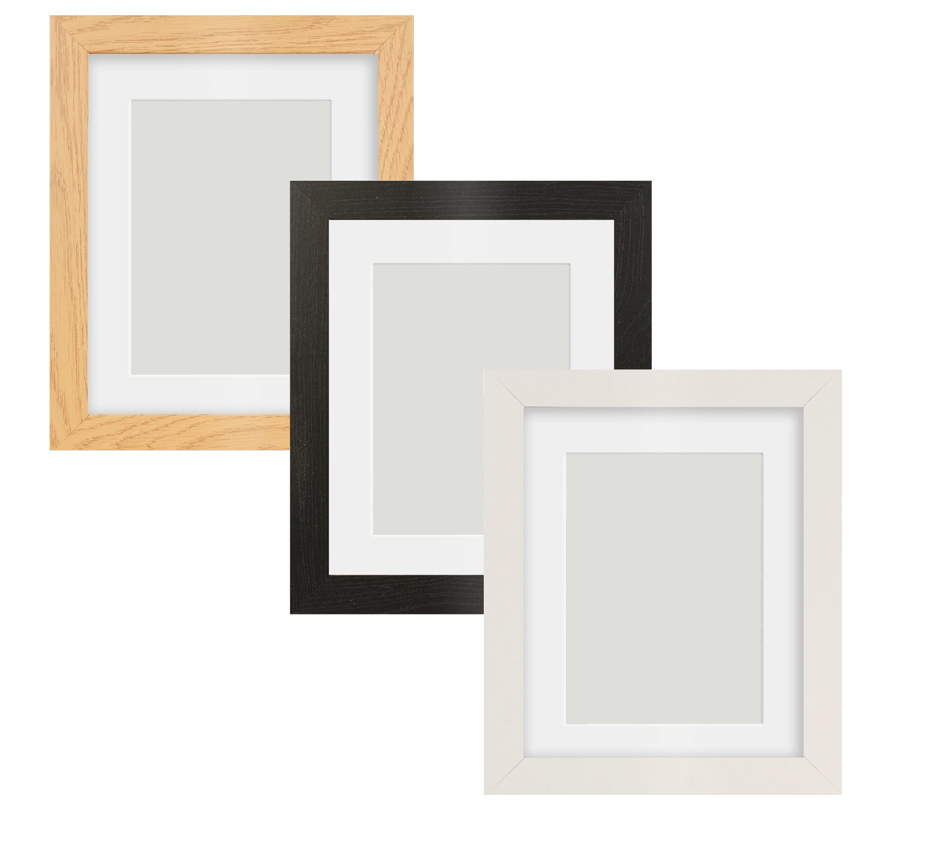 Modern Sleek Black & Rustic Oak A4 Picture Frames Photo Frames Etsy